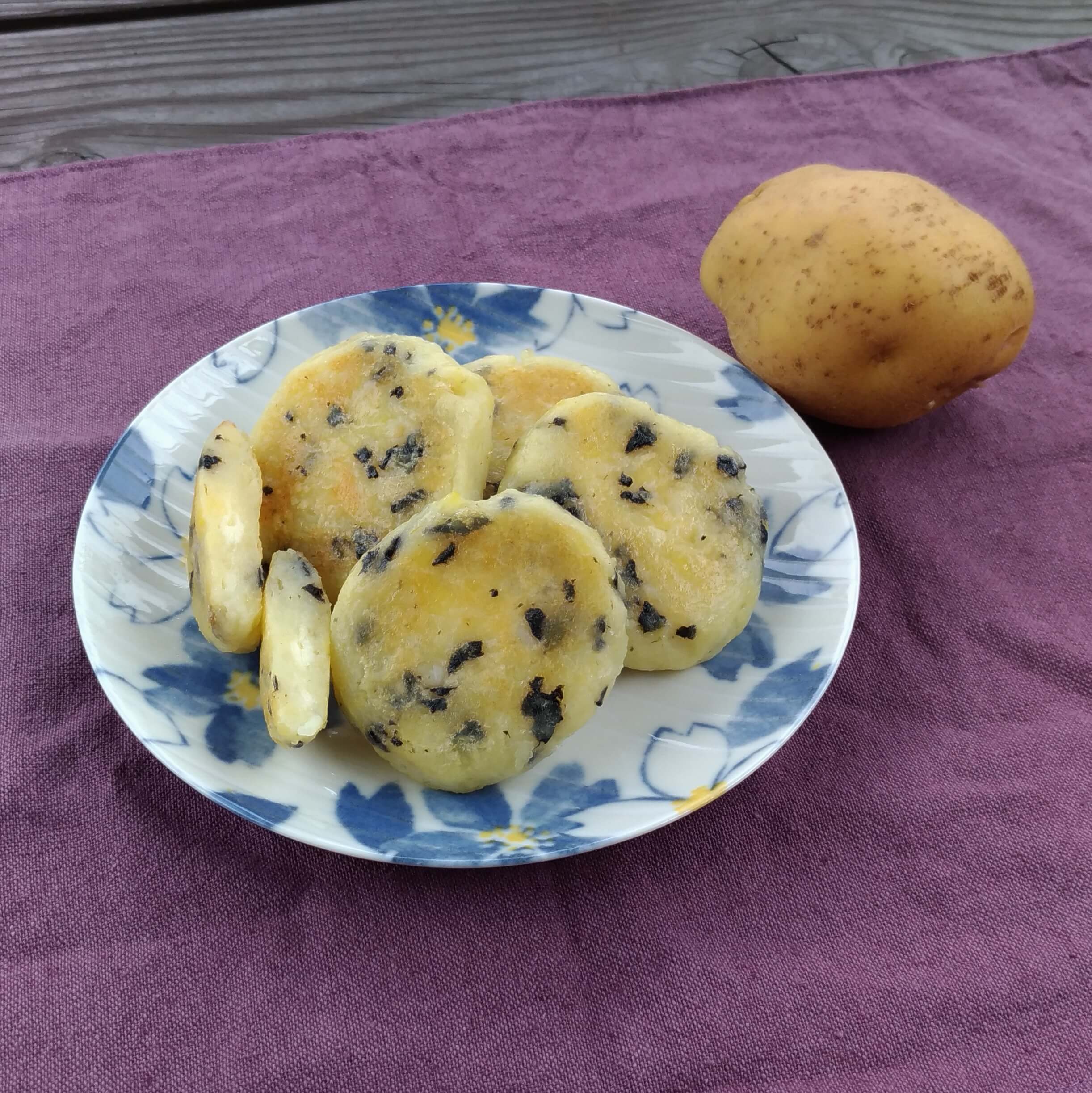 海苔とチーズのじゃが芋餅　ポリラップ　レシピ