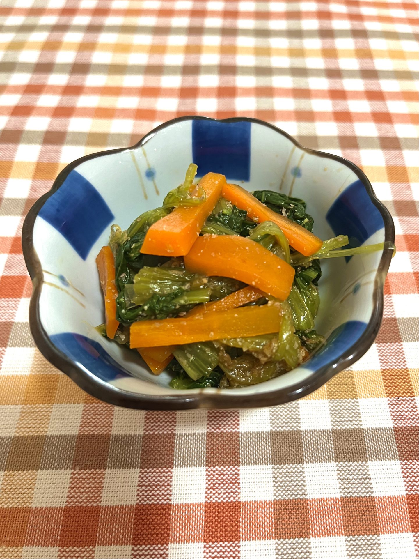 小松菜のごま和え　ポリラップ　レシピ