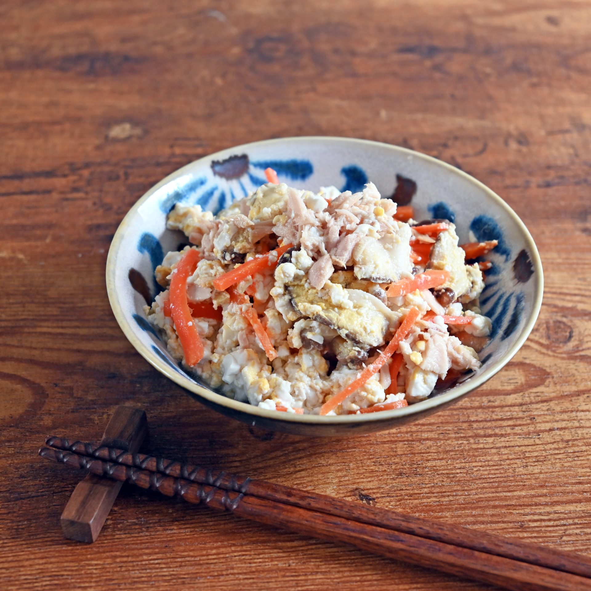 レンジで簡単♪炒り豆腐　ポリラップ　レシピ