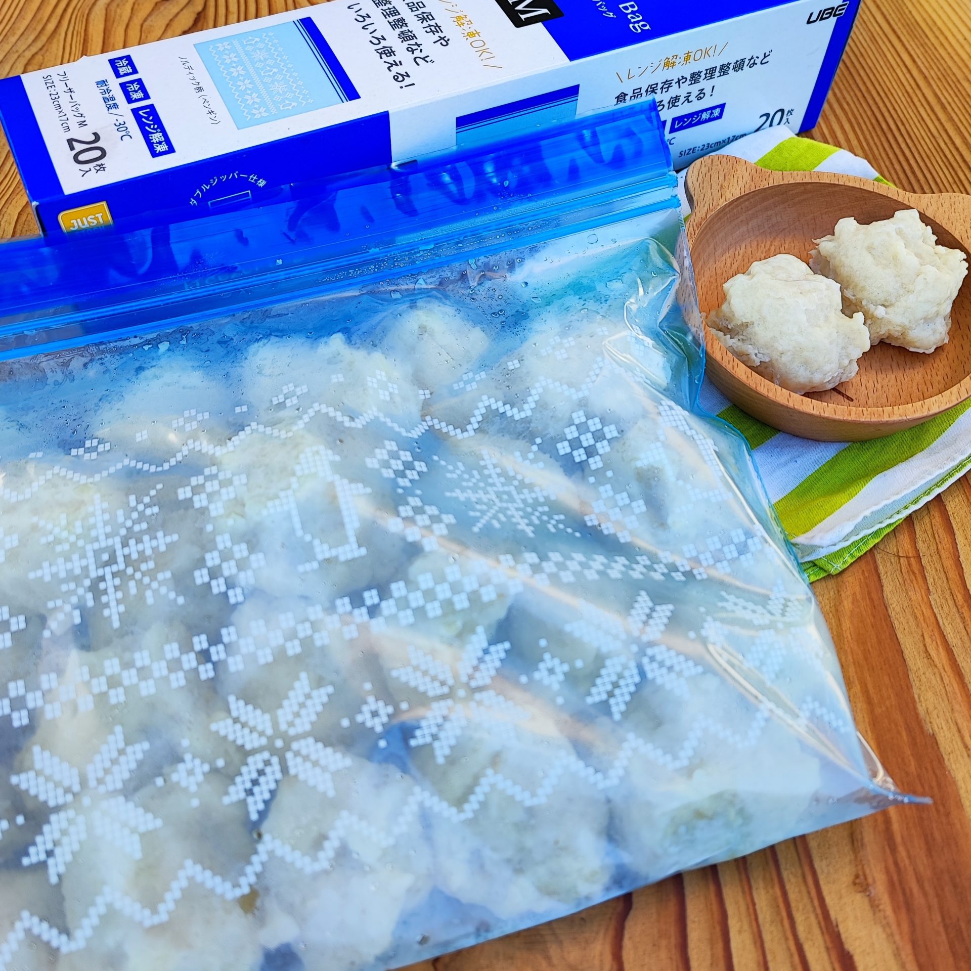 《離乳食中期～》つくねストック　ポリラップ　レシピ