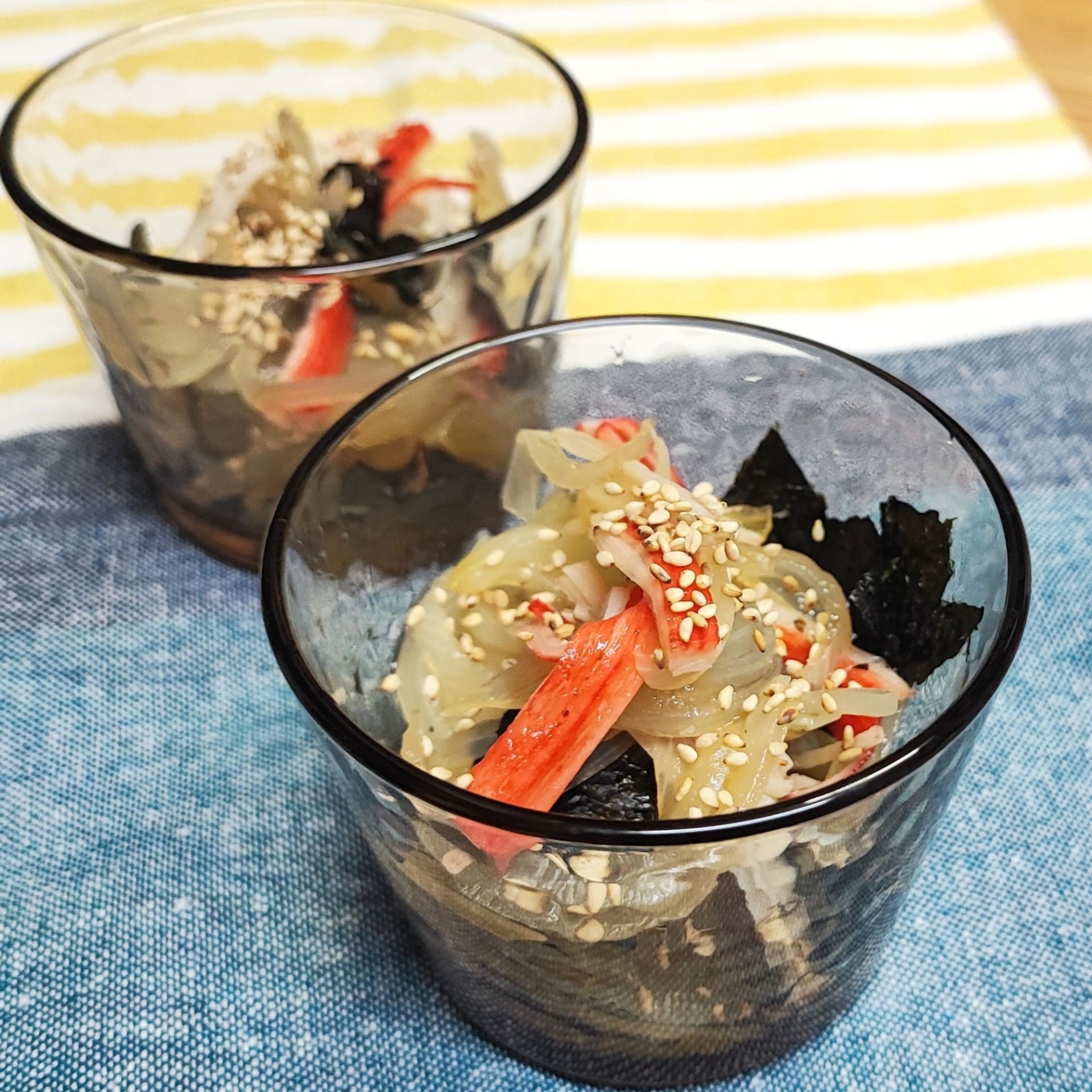 ５分でできる！玉ねぎ海苔ぽん酢和え　ポリラップ　レシピ