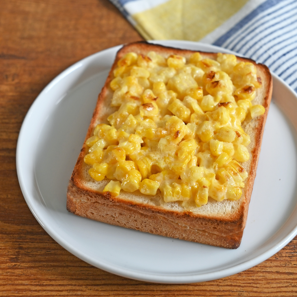 コーンマヨトースト　ポリラップ　レシピ