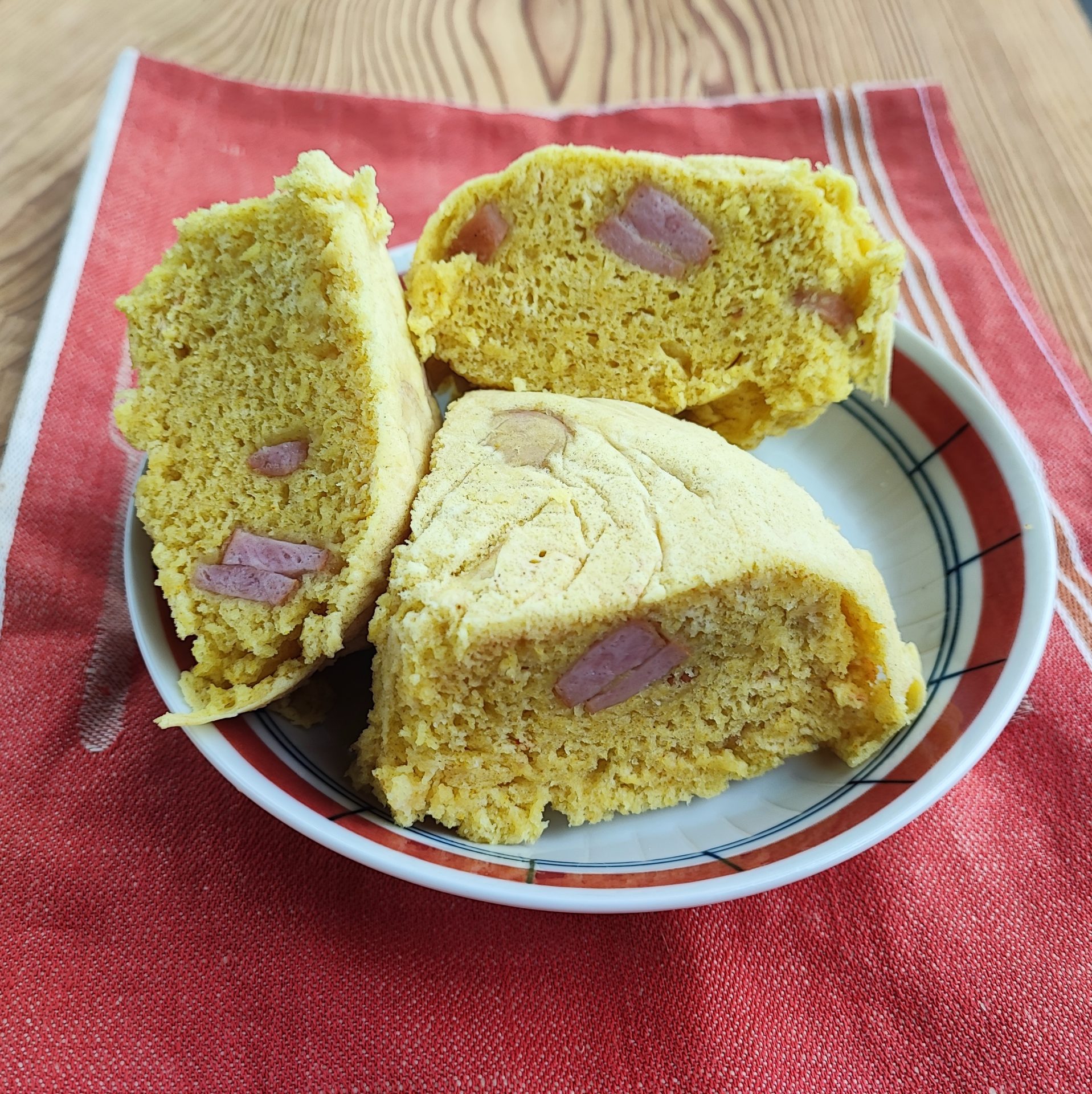 ポリ袋で作るカレー風味蒸しパン　ポリラップ　レシピ