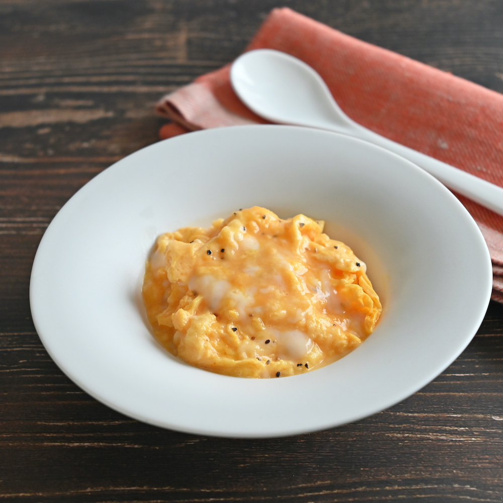 とろふわ湯煎チーズエッグ　ポリラップ　レシピ