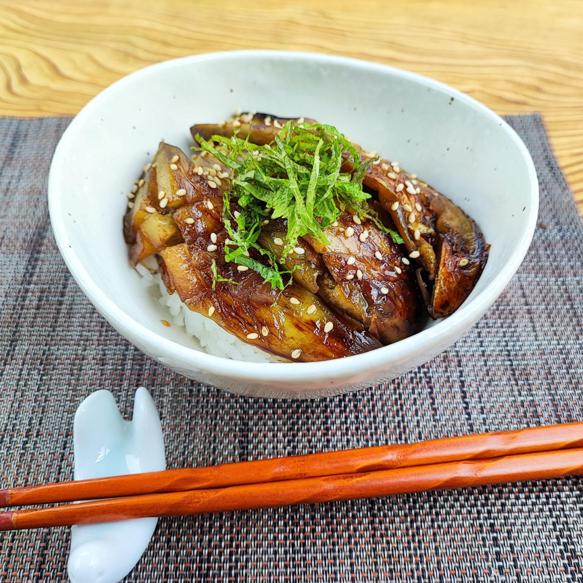 やみつき茄子の蒲焼丼 ポリラップ レシピ