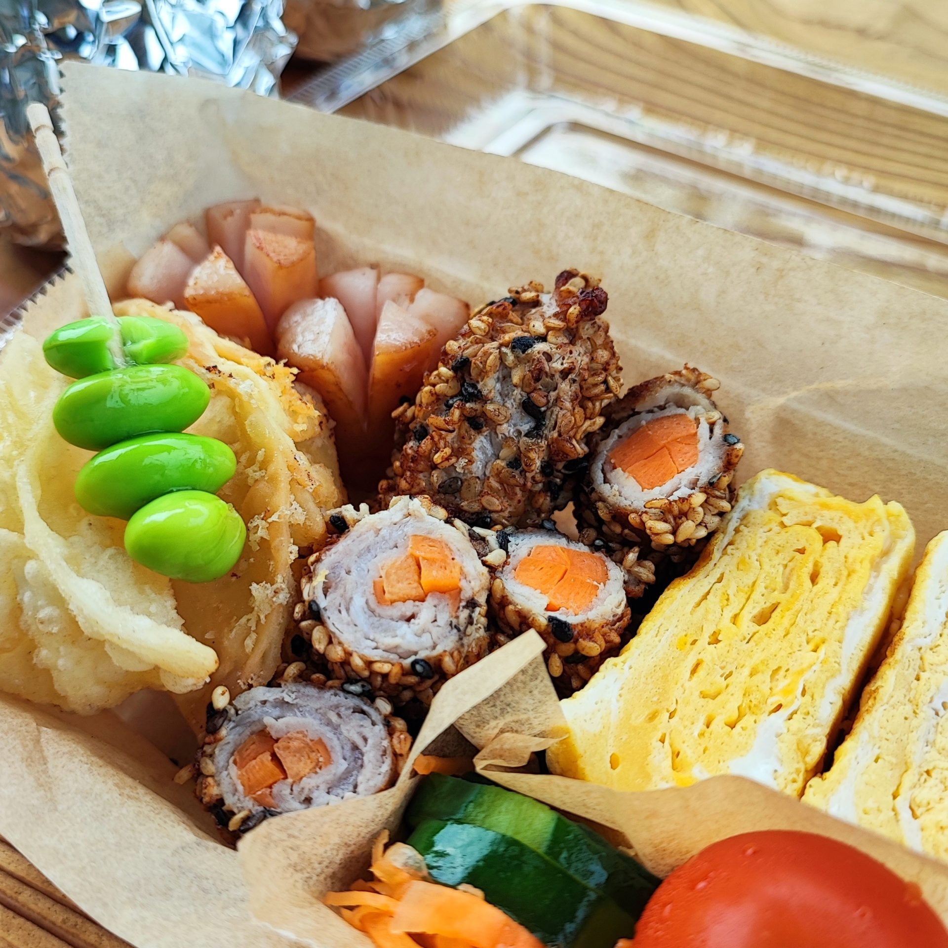 肉巻き人参のごま衣揚げ ポリラップ レシピ