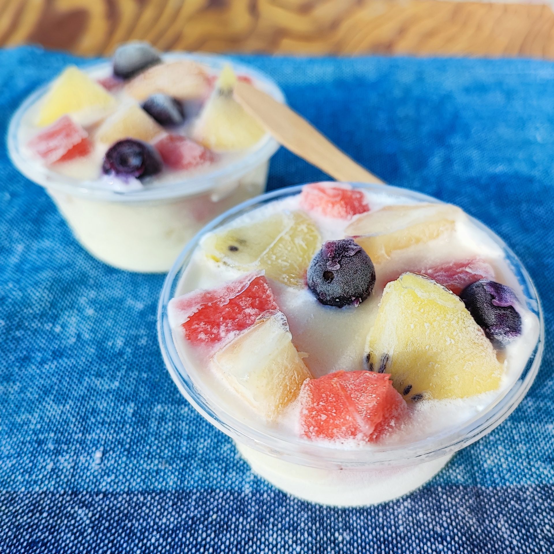 簡単!ミルキー白くまアイス風 ポリラップ レシピ