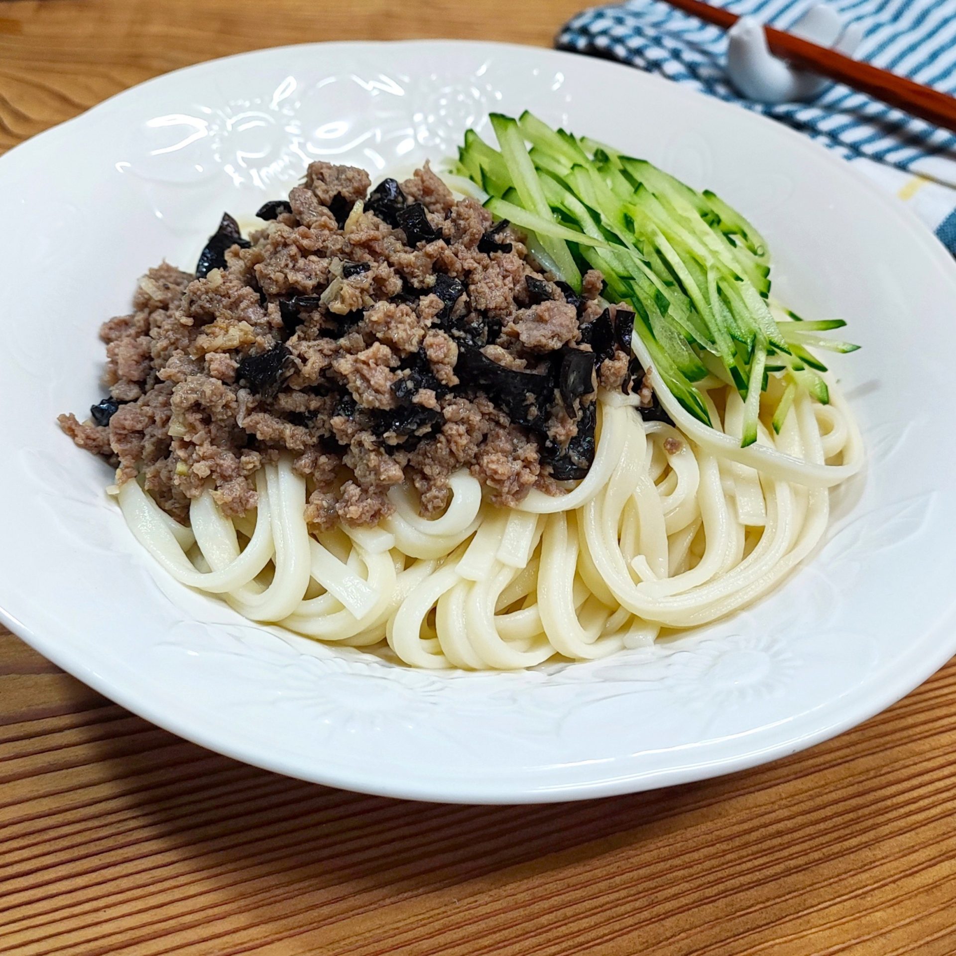 きくらげジャージャーうどん　ポリラップ　レシピ