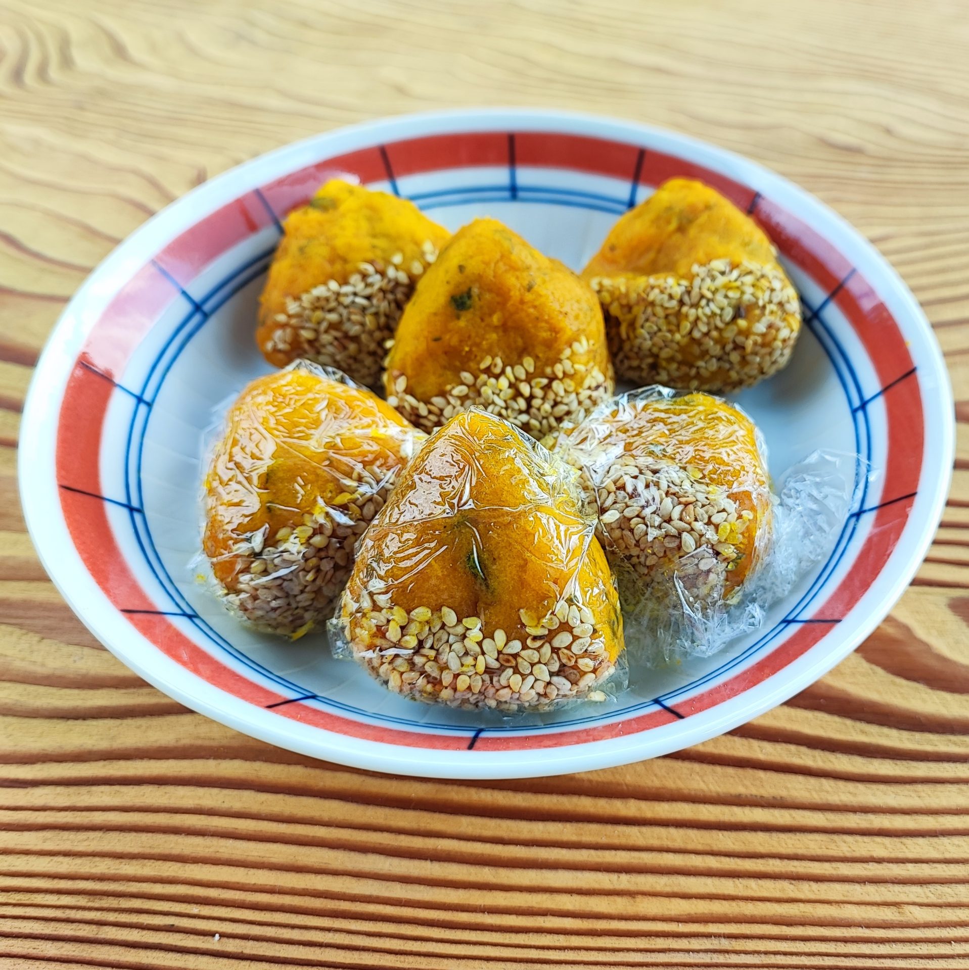 材料3つの栗かぼちゃ　ポリラップ　レシピ